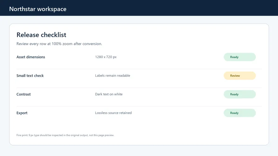 Controlled interface screenshot with dark headings, status labels, fine rules, and small text