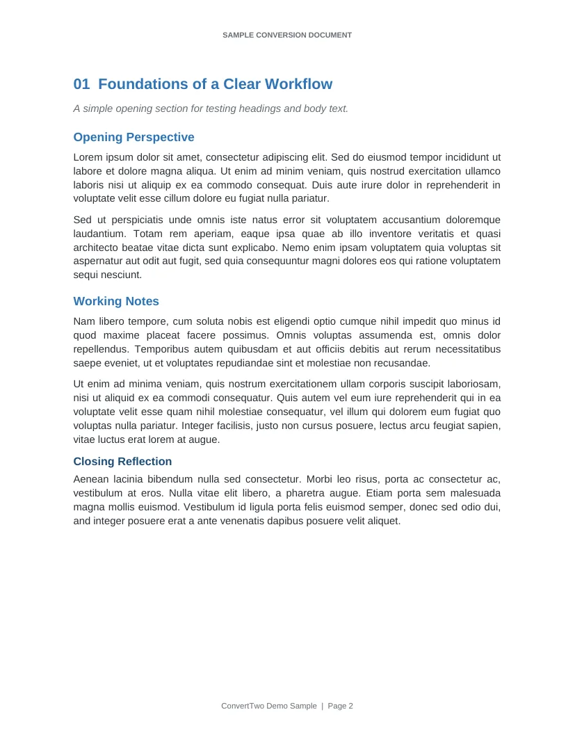 Page 2 of the converted Word document rendered for comparison